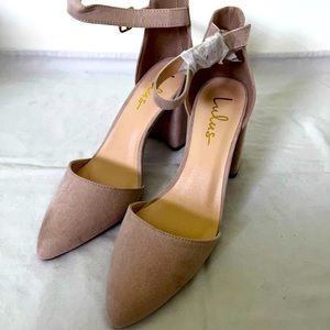 Lulus Ellarose Ankle Strap Heels